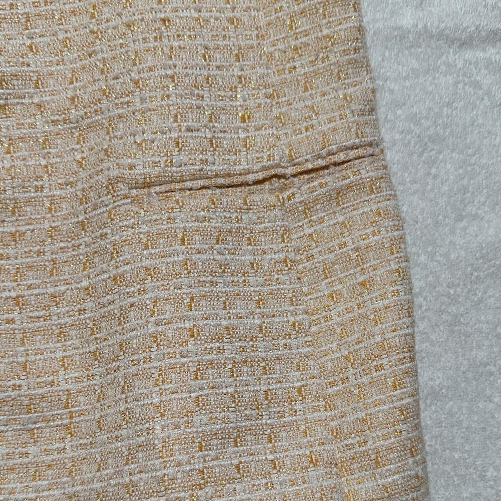 Anne Klein Women’s 3/4 Sleeve White, Yellow and Gold Blazer Size Large - Picture 3 of 7